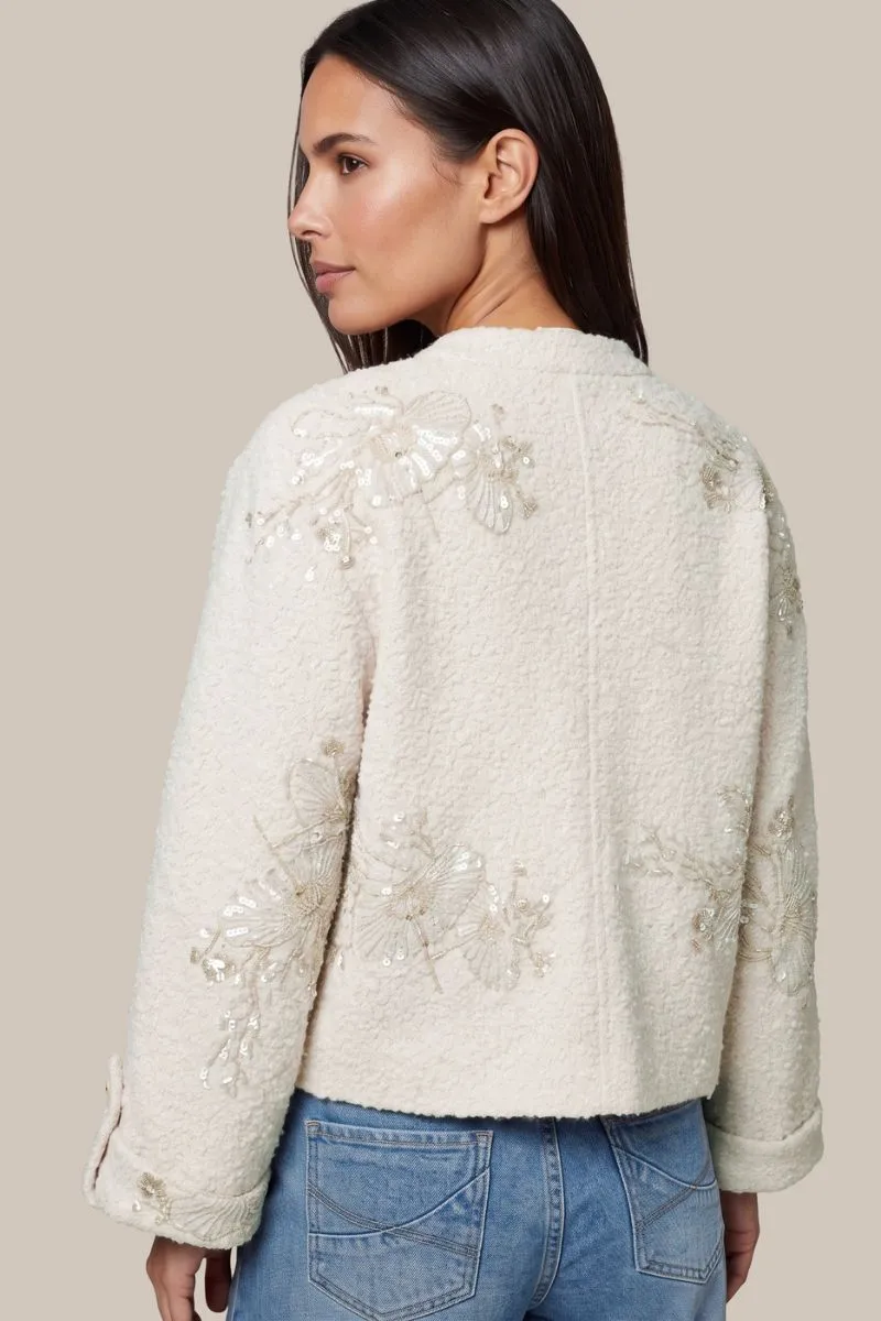G-maxx Bryndis Coat Wool White, witte wollen mantel